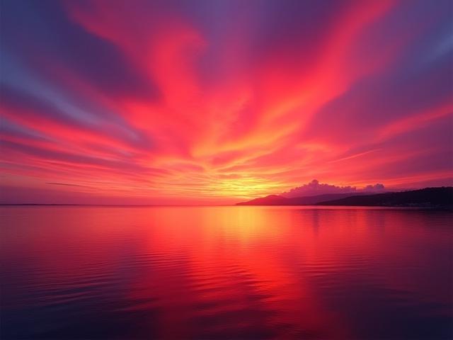 Zeitraffer eines dramatischen Sonnenuntergangs mit Farbexplosionen